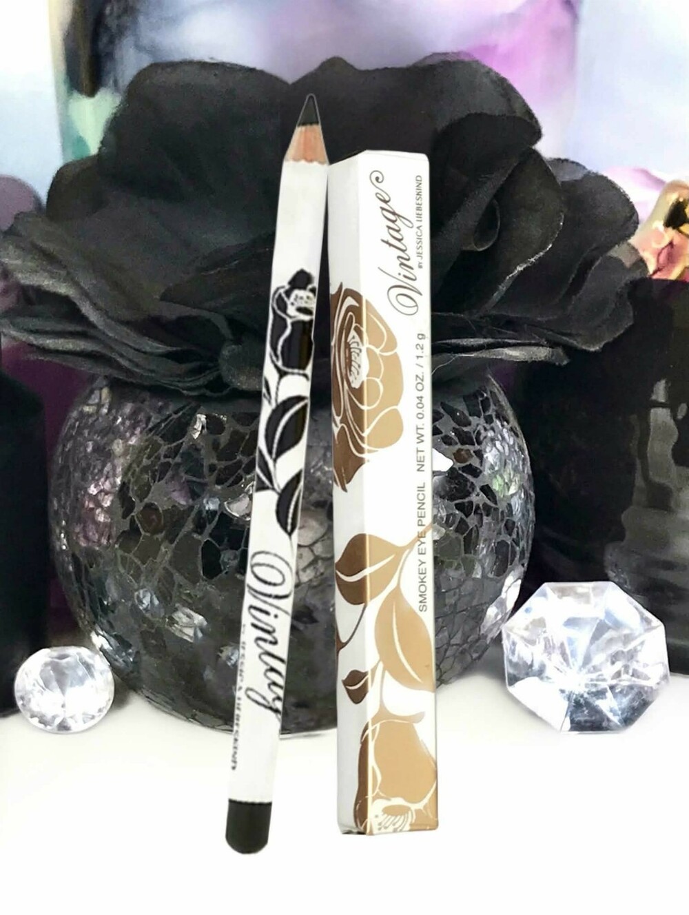 VINTAGE by Jessica Liebeskind Smokey Eye Pencil Eyeliner In Jet Black 1.2g *BNIB